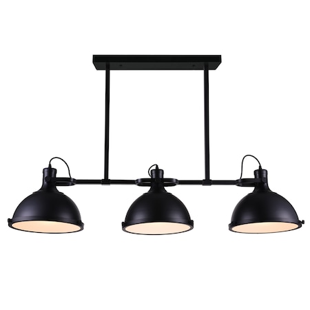 Cwi Lighting Strum 3 Light Island Chandelier With Black Finish 9760P50-3-101